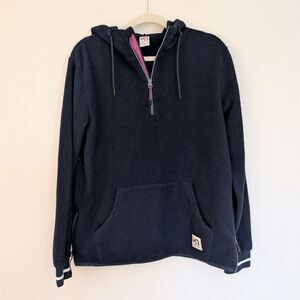 Kari Traa Rothe Fleece Hoodie 1/2 Zip Pullover Navy Size women's L Ski Outdoor